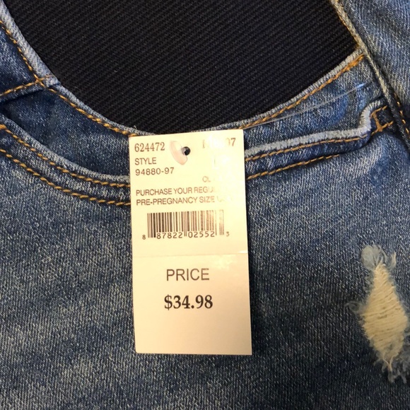 Underbelly Maternity Jean Shorts - Picture 2 of 4